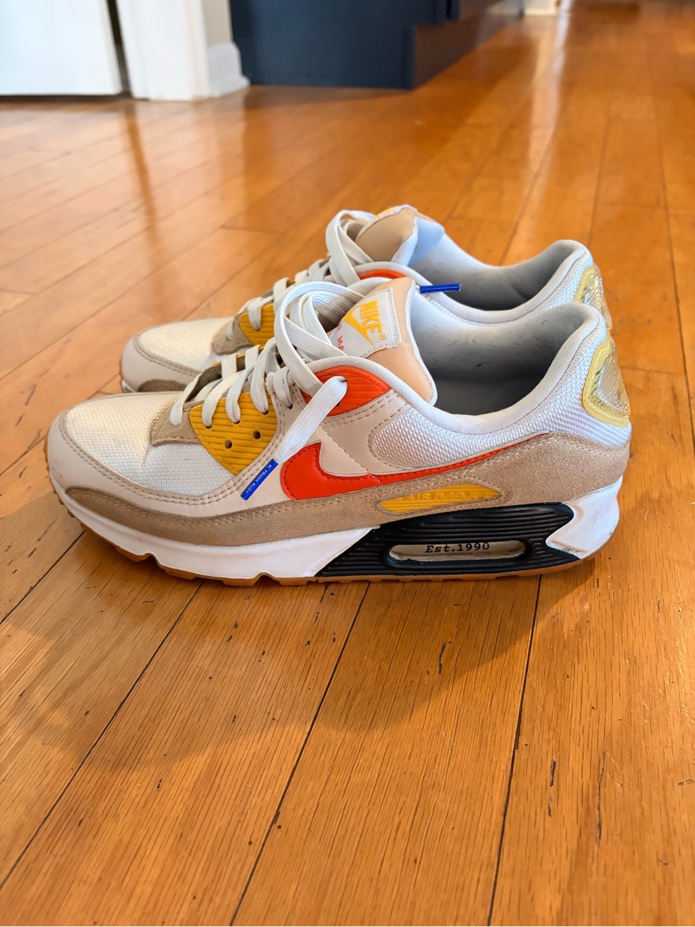 Nike Kids' Air Max Retro White/Orange Casual Sneakers